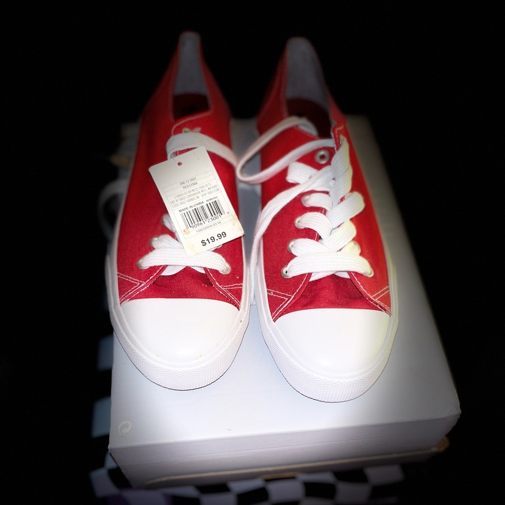 Mossimo Supply Co Red and White Canvas Sneakers